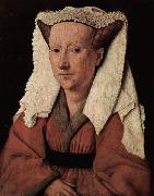 Jan Van Eyck Portrait of Margarete van Eyck oil painting artist